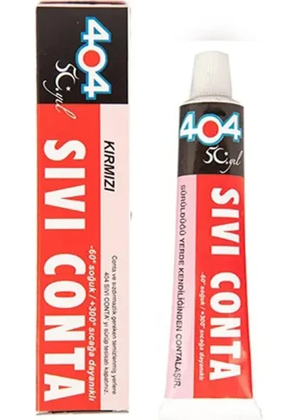 404 Sıvı Conta Kırmızı Yüksek Isıya Dayanıklı 45gr.-2 adet ürün görseli 1