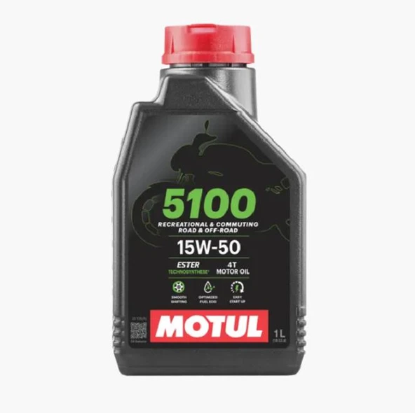 Motul 5100 15W50 4T 1Lt Yağ ürün görseli 1