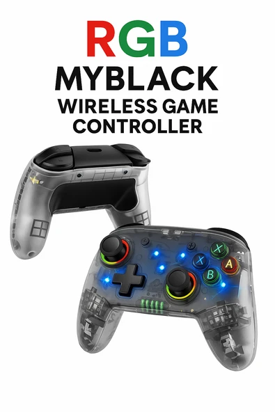 MY BLACK Kablosuz RGB Oyun Kolu  Multi Platform Destekli, Makro Programlama ürün görseli 1
