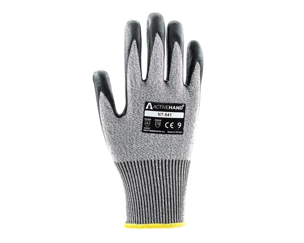 NT 641 GR/SY NO:8 3/4 Köpük Nitril Kaplı Polyester Kesilmeye Dayanıklı Eldiven ürün görseli 1