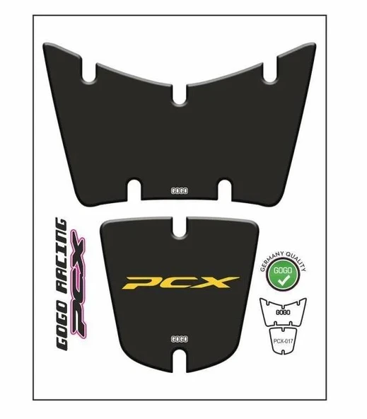 Honda PCX 2014-2017 Sarı-Siyah Tank Pad ürün görseli 1