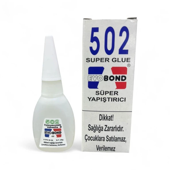 Evobond 502 Süper Hızlı Japon Yapıştırıcı 20 G-2 ADET ürün görseli 1