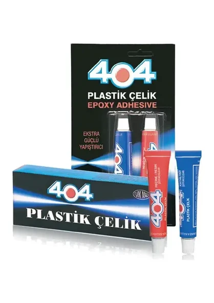 404 Plastik Çelik Hızlı Yapıştırıcı 16 gr Şeffaf Isı ve Kimyasallara Dayanıklı Tüm Yüzeyler İçin Epoksi ürün görseli 1