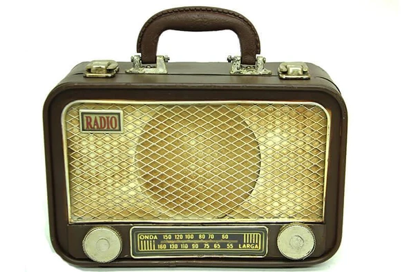 Dekoratif Metal Radyo Bavul Vintage Dekoratif Hediyelik ürün görseli 1