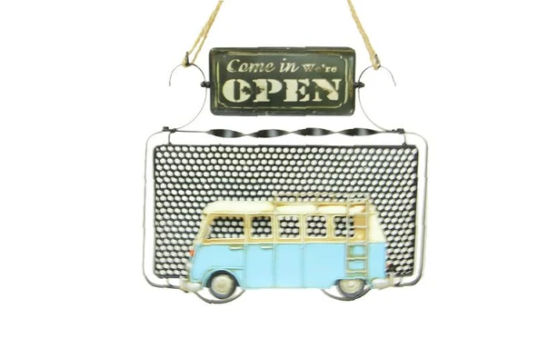 Dekoratif Metal Kapı Yazısı Minibüs Dekorlu Vintage Hediyelik ürün görseli 1