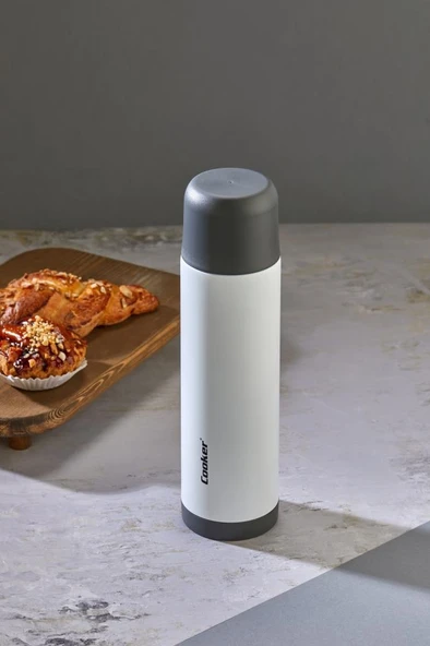 Cooker CKR2001 Trend 0,50 Lt Çelik Çift Katlı Termos Beyaz ürün görseli 1