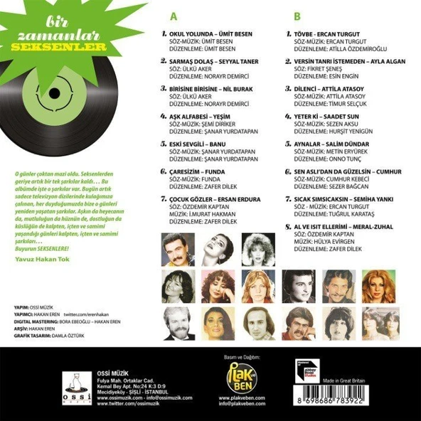 Bir Zamanlar Seksenler - Plak - Resim 2