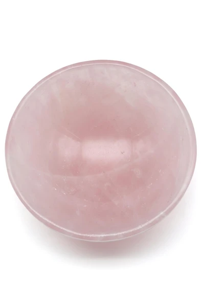 Pembe Kuvars Doğal Taş Kase - Resim 2