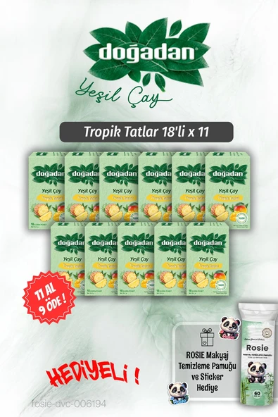 Doğadan Tropik Tatlar 18'li, 11 AL 9 ÖDE ve Rosie Pamuk Hediyeli ürün görseli 1