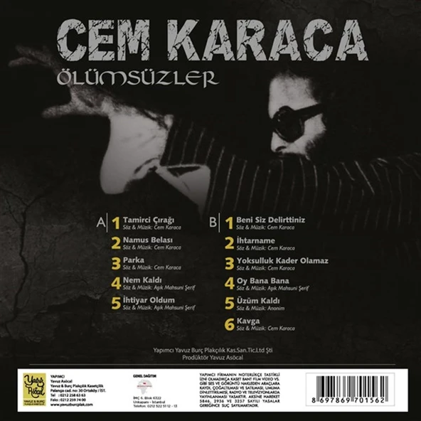 Cem Karaca Ölümsüzler - Plak - Resim 2