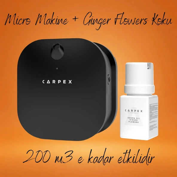 Carpex Micro Basic Siyah Koku Makinesi + 50 ml Ginger Flowers Kartuş ürün görseli 1