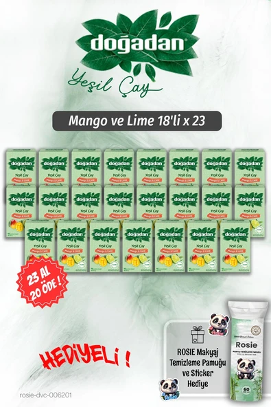 Doğadan 23 AL 20 ÖDE Mango ve Lime 18'li ve Rosie Pamuk Hediyeli ürün görseli 1