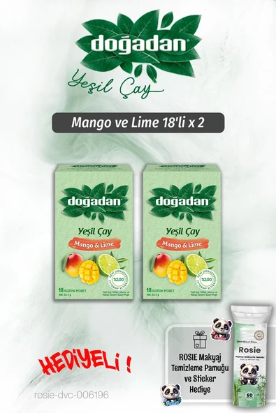 Doğadan Mango ve Lime 18'li x 2 ve Rosie Pamuk Hediyeli ürün görseli 1