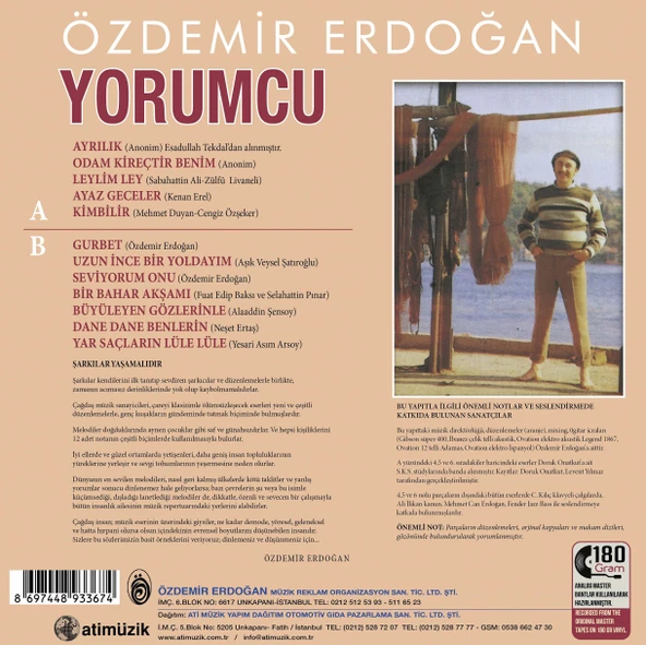 Özdemir Erdoğan Yorumcu - Plak - Resim 3