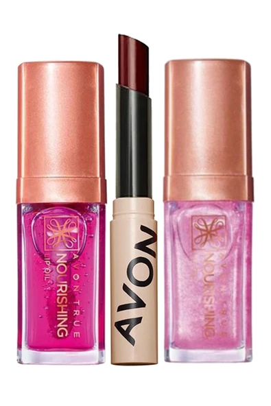 True Nourishing ikili Dudak Yağı ve Plum Tinted Dudak Balmı Paketi ürün görseli 1