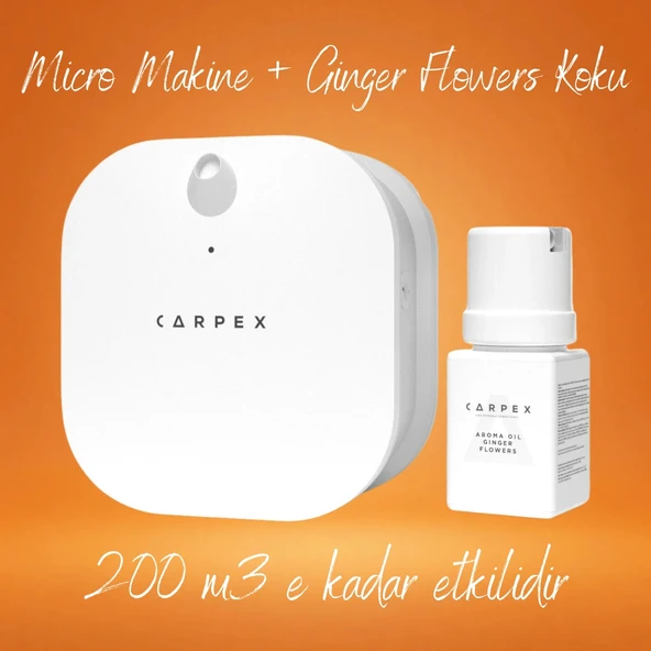 Carpex Micro Basic Beyaz Koku Makinesi + 50 ml Ginger Flowers Kartuş ürün görseli 1