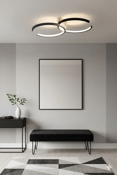 Hol,Antre,Yatak odası,Çocuk Odası İçin C Modern Ledli Avize ürün görseli 1