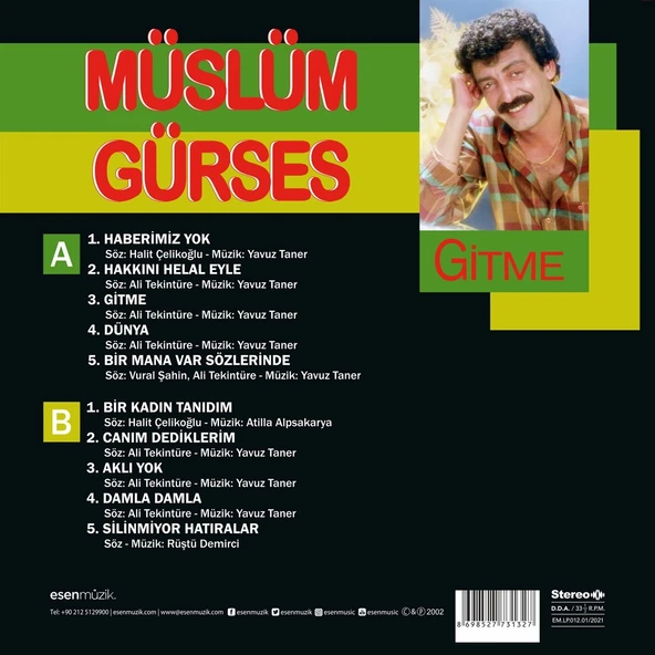Müslüm Gürses Gitme - Plak - Resim 4