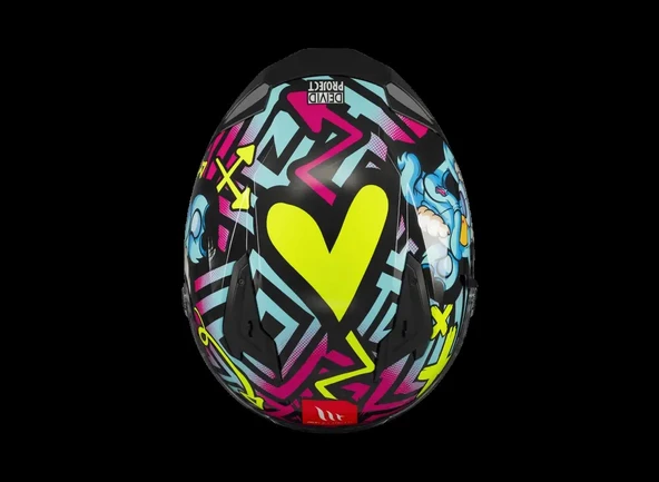 KASK MT BRAKER SV CRAZY TEDDY B7 PARLAK - Resim 4