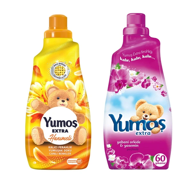 Yumoş Extra Konstantre Yumuşatıcı 1440 ml Hanımeli ve Yabani Orkide 2 li ürün görseli 1