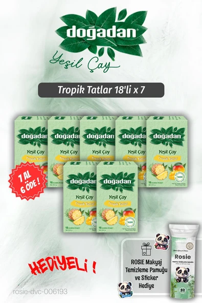 Doğadan 7 AL 6 ÖDE Tropik Tatlar 18'li ve Rosie Pamuk Hediyeli ürün görseli 1