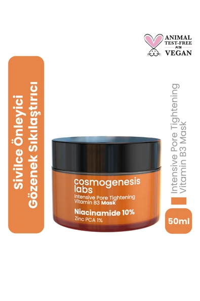 Cosmogenesis Labs %10 Niacinamide Krem Maske 50ml – Durulanan Yüz Maskesi Gözenek Sıkılaştırıcı Karşıtı Vegan ürün görseli 1