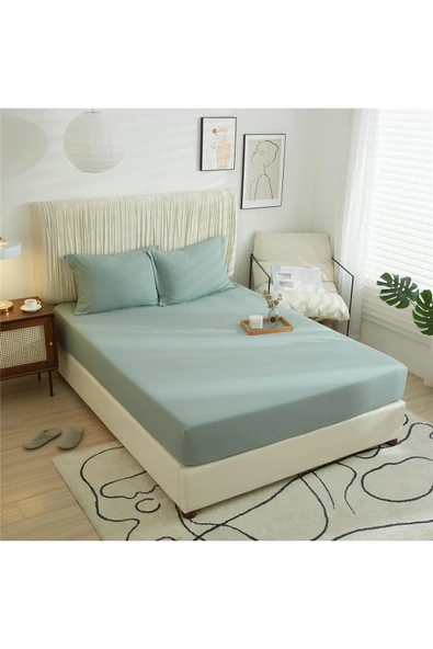 Battal ve Büyük Yataklar için Lastiksiz Düz Renk Çarşaf 240x260 Cm ürün görseli 1