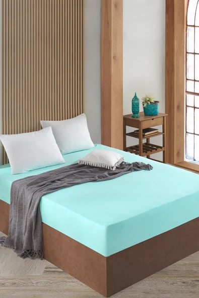 Battal ve Büyük Yataklar için Lastiksiz Düz Renk Çarşaf 240x260 Cm ürün görseli 1