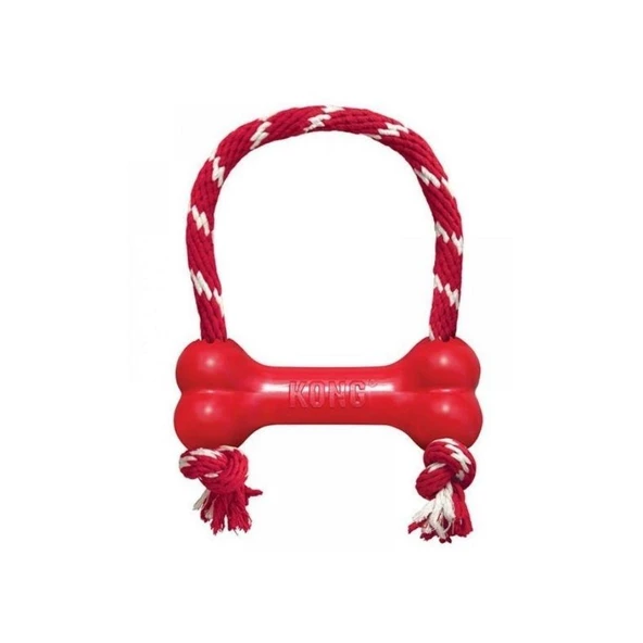 Kong Goodie Bone Kemik Şeklinde İp Sallantılı Çok Amaçlı Köpek Oyuncağı M ürün görseli 1