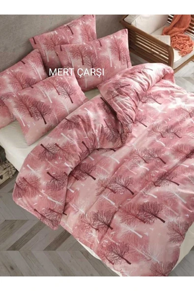 Tek Kişilik Yorgan Kılıfı 1 Adet Yastık Kılıfı Ağaç Desen ürün görseli 1