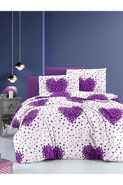 Çarşafı Lastikli Çift Kişilik Nevresim Takımı 4 Yastıklı 160 x 200 ürün görseli 1