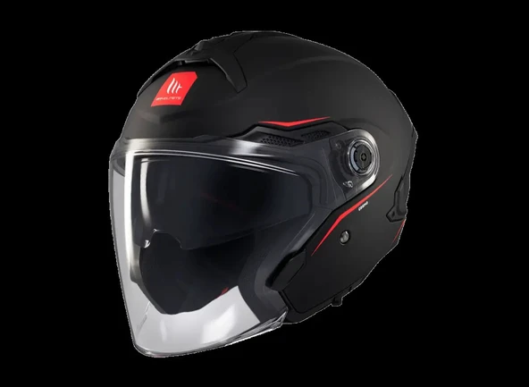 KASK MT COSMO SV ÇENESİZ GÖZLÜKLÜ MAT SİYAH ürün görseli 1