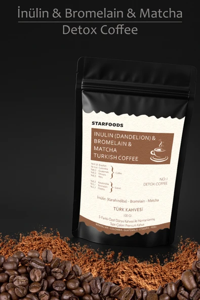Inülin Ve Bromelain Coffee 100 Gr. | Türk Kahvesi | Filtre Kahve | No: 1 Detox Coffee ürün görseli 1