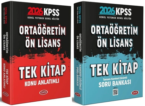 Data 2026 KPSS Lise Ortaöğretim Ön Lisans Konu Anlatımlı + Soru Bankası 2 li Set Data Yayınları ürün görseli 1