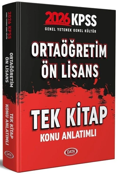 Data 2026 KPSS Lise Ortaöğretim Ön Lisans Konu Anlatımlı Tek Kitap Data Yayınları ürün görseli 1