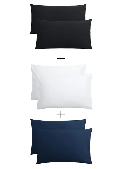 Stella Flavo 6'lı Yastık Kılıfı 50x70+20cm Kapaklı Siyah-beyaz-lacivert ürün görseli 1