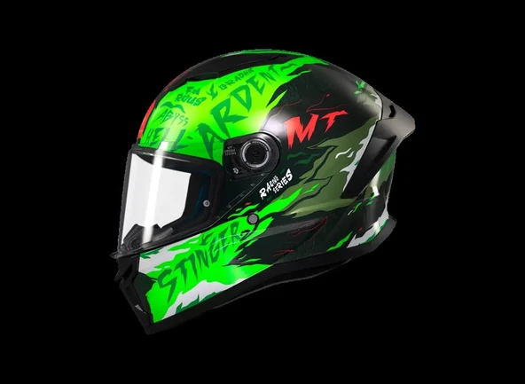 KASK MT STINGER ARDENT C6 PARLAK SİYAH/YEŞİL ürün görseli 1