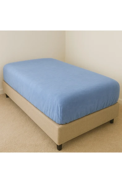 %100 Pamuk Lastikli Havlu Çarşaf Tek Kişilik 100x200 CM+25er cm köşe ve yan yükseklik ürün görseli 1