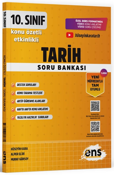 ENS Yayınları 10. Sınıf Tarih Etkinlikli Soru Bankası ENS Yayınları ürün görseli 1