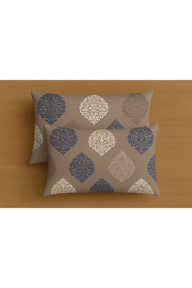 Desenli Pamuklu Yastık Kılıfı 2 Adet 50 x 70cm ürün görseli 1