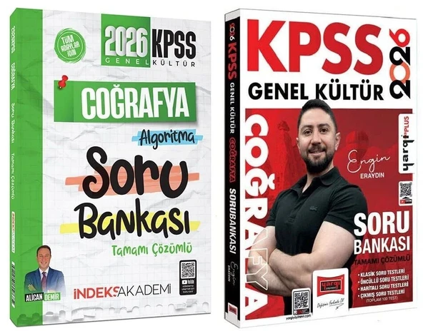 Yargı + İndeks 2026 KPSS Coğrafya Soru Bankası 2 li Set - Engin Eraydın Yargı + İndeks Akademi Yayınları ürün görseli 1