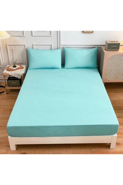 Çift Kişilik Lastikli Kumaş Çarşaf + 2 Yastık Kılıfı 160 x 200 ürün görseli 1