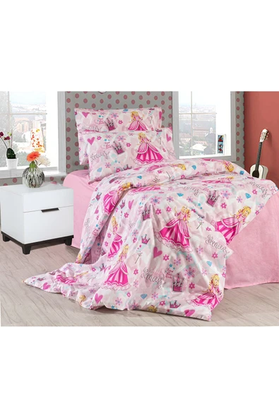 Çocuk Desen Çarşafı 120 x 200 Lastikli Tek Kişilik Nevresim Takımı 2 Yastıklı 120 x 200 ürün görseli 1
