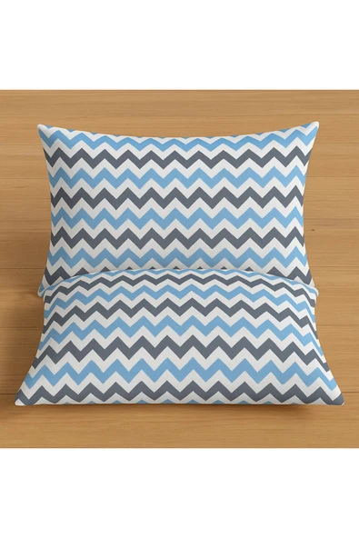 Desenli Pamuklu Yastık Kılıfı 2 Adet 50 x 70cm ürün görseli 1