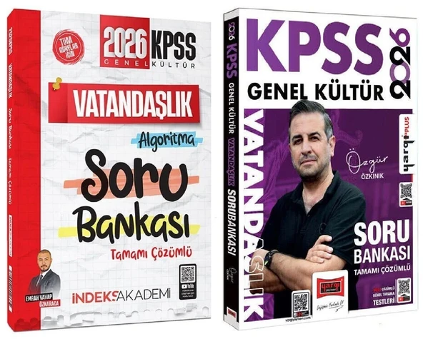 Yargı + İndeks 2026 KPSS Vatandaşlık Soru Bankası 2 li Set - Özgür Özkınık Yargı + İndeks Akademi Yayınları ürün görseli 1