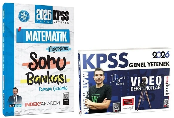 Yargı + İndeks 2026 KPSS Matematik Video Ders Notları + Soru Bankası 2 li Set - İlyas Güneş Yargı + İndeks Akademi Yayınları ürün görseli 1
