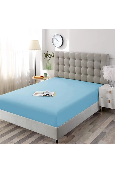 Lastikli Pamuklu Ranforce Dokuma Kumaş Çarşaf 160 x 200 ürün görseli 1
