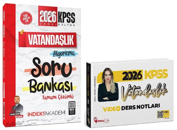 Hoca Kafası + İndeks 2026 KPSS Vatandaşlık Video Ders Notları + Soru Bankası 2 li Set - Esra Özkan Karaoğlu Hoca Kafası + İndeks Akademi Yayınları ürün görseli 1