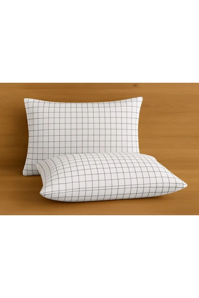 Desenli Pamuklu Yastık Kılıfı 2 Adet 50 x 70cm ürün görseli 1