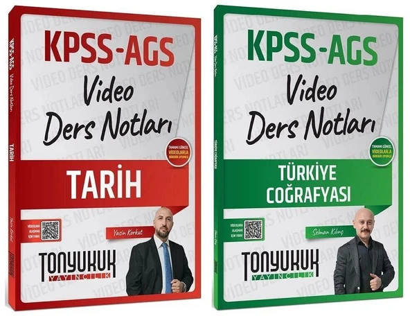 Tonyukuk 2026 KPSS MEB-AGS Tarih + Türkiye Coğrafyası Video Ders Notları 2 li Set - Yasin Korkut, Selman Kılınç Tonyukuk Yayıncılık ürün görseli 1
